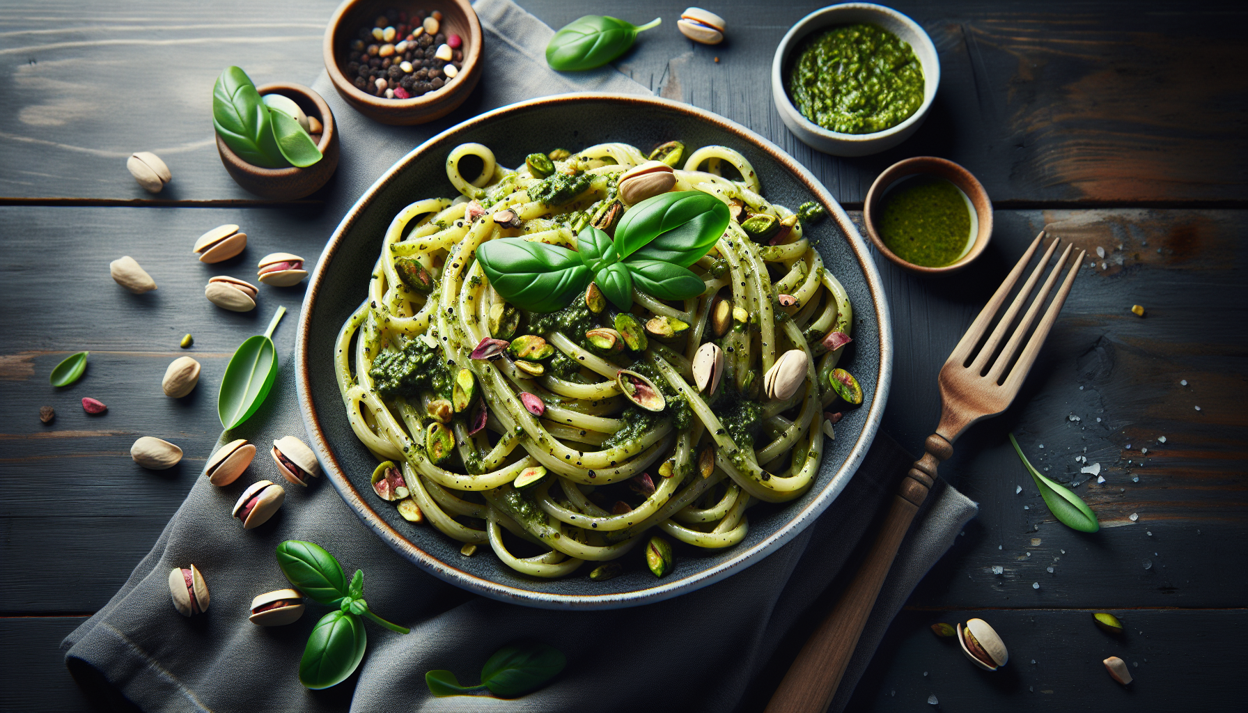 pasta con pesto di pistacchi